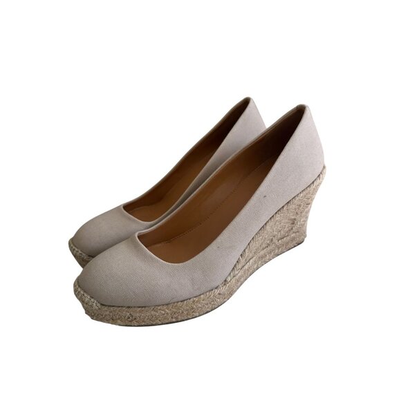 J CREW Womens Beige Espadrille Wedges Size 7 - Picture 3 of 6